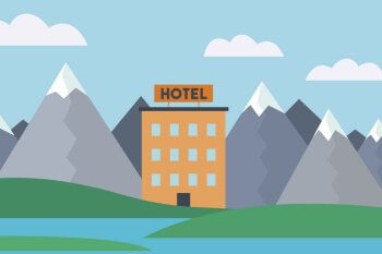 Ein Hotel inmitten von Bergen